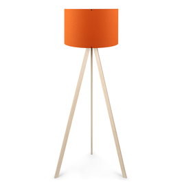 Opviq Lámpara de Pie AYD-1517 Naranja y Roble